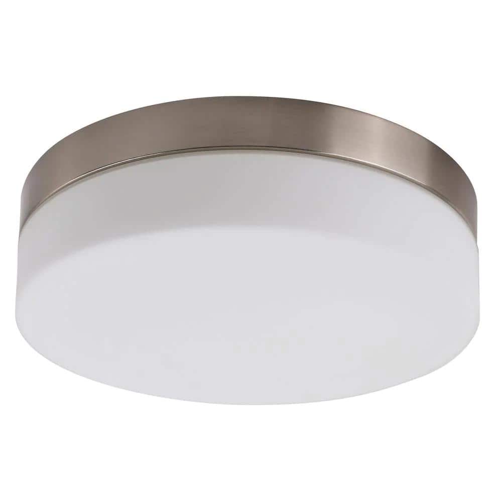 Ashley 7.12 in. 1-Lights Brushed Nickel LED Flush Mount