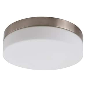 Ashley 7.12 in. 1-Light Brushed Nickel Flush Mount