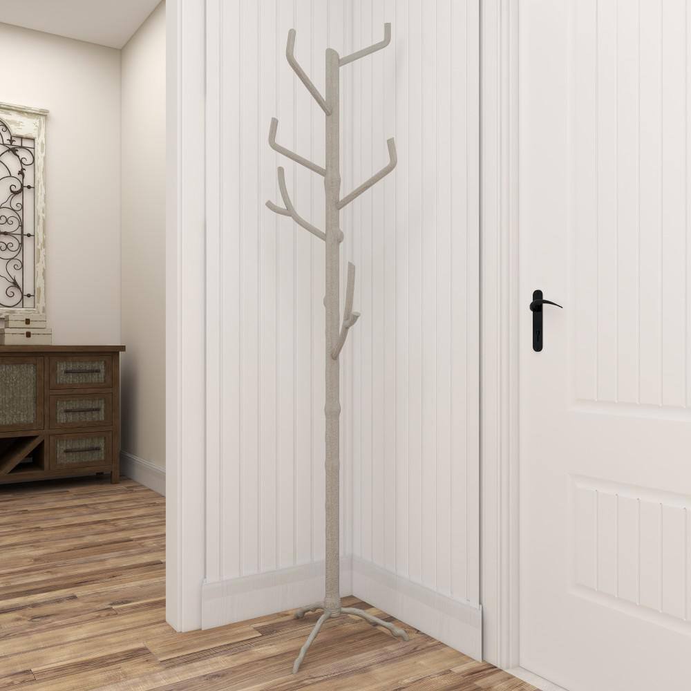 Oversized Silver Aluminum Tree Branch Coat Stand