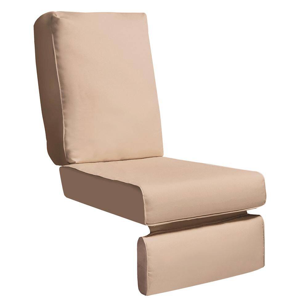 Outdoor 5.5 in. Khaki Recliner Cushion/Back Lounge Chair Cushion, 23 in. W x 27.6 in. D price history on PriceWatchPro