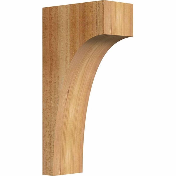 Ekena Millwork 4 in. x 8 in. x 16 in. Western Red Cedar Huntington Rough Sawn Corbel
