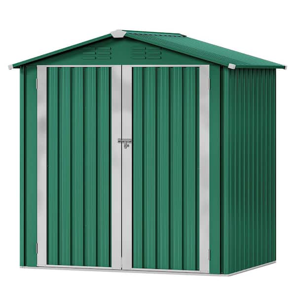 DEXTRUS Outdoor Storage Shed 6 ft. W x 4 ft. D, Heavy-Duty Metal Tool Sheds Storage House with Lockable Door (24 sq. ft.)