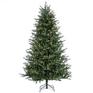 7.5 ft. Pre-Lit Wenatchee Fir Artificial Christmas Tree with LED Lights
