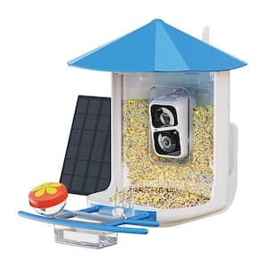 Azure Canopy Plastic Camera Equipped Bird Feeders