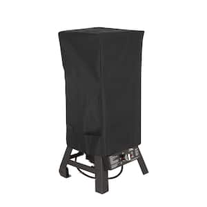 Chalet Water Resistant Square Outdoor Patio BBQ Smoker Cover, 18.5 in. W x 17 in. D x 34 in. H, Black