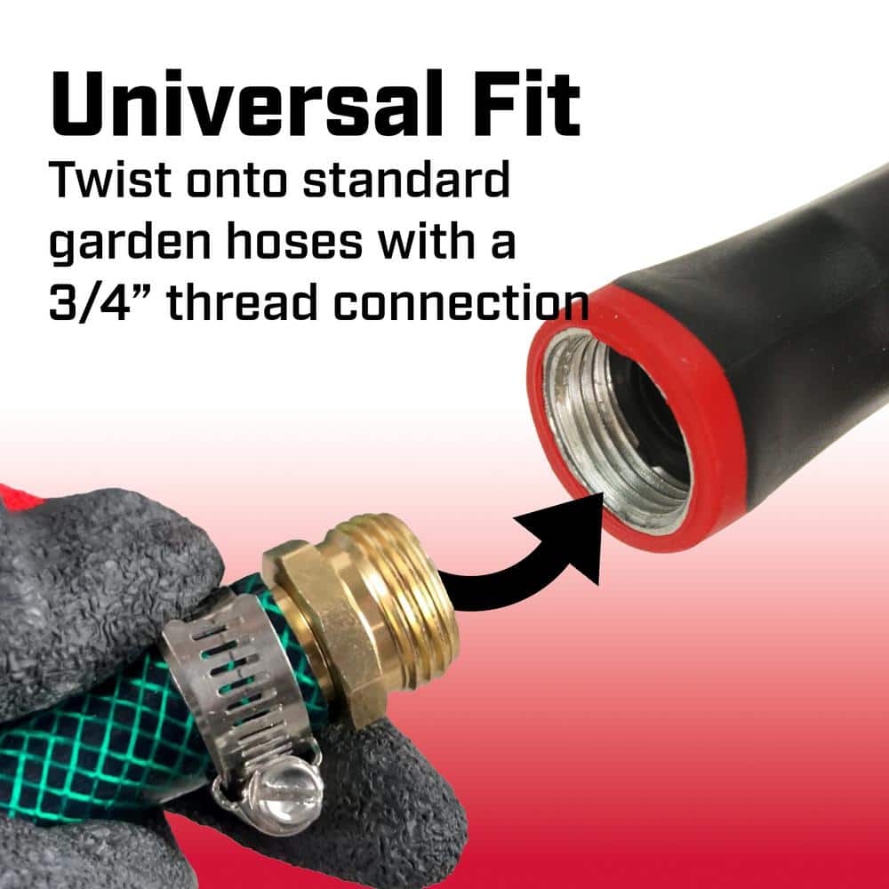 Red and Black Ergonomic Fireman Spray Nozzle