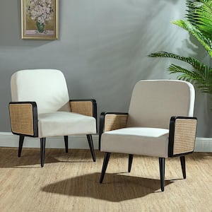 Elva Linen Polyester Arm Chair (Set of 2)