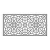 Barrette Outdoor Living 2 ft. x 4 ft. Fretwork Gray Polypropylene Decorative Screen Panel 73050381