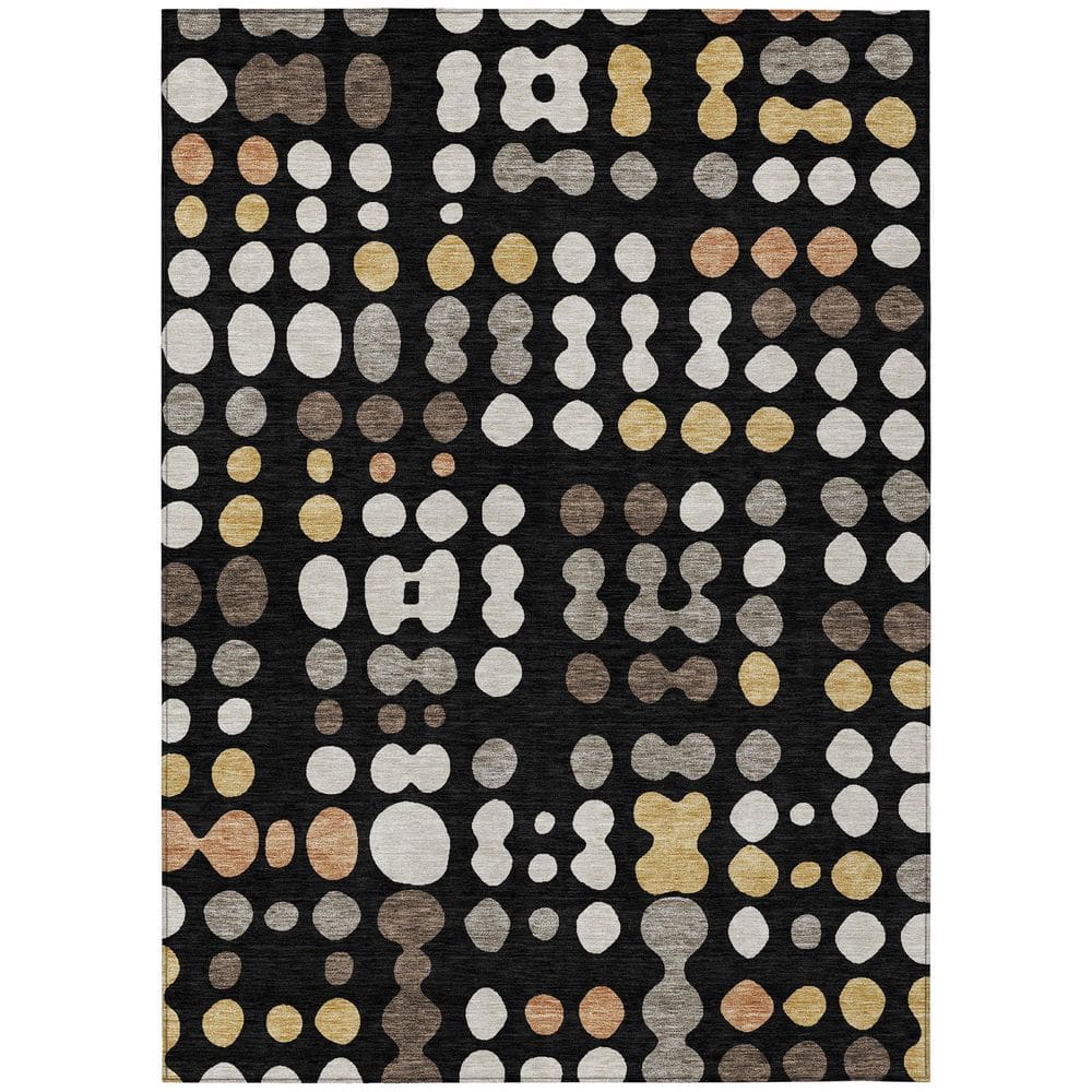 Chantille Machine Washable Indoor/Outdoor Abstract ACN2981 Black 8 ft. x 10 ft. Area Rug price history on PriceWatchPro