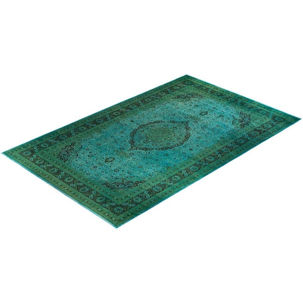 Blue 10 ft. 2 in. x 16 ft. 4 in. Fine Vibrance Hand-Knotted Area Rug