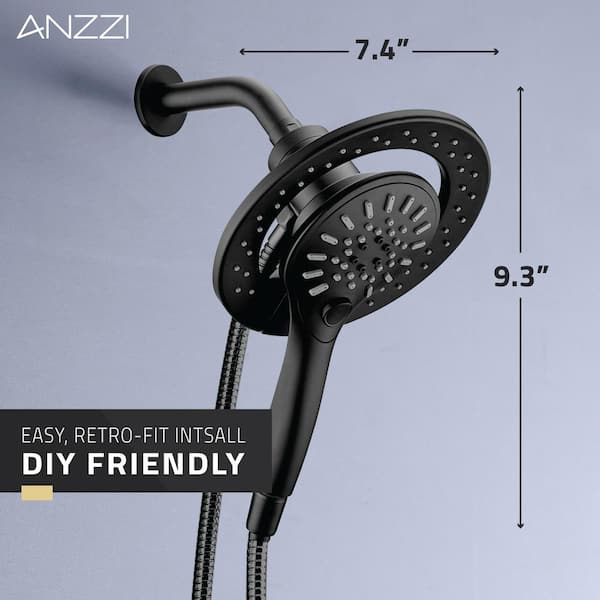 ANZZI Valkyrie Retro-Fit 3-Spray Patterns with 7.48 in. Wall