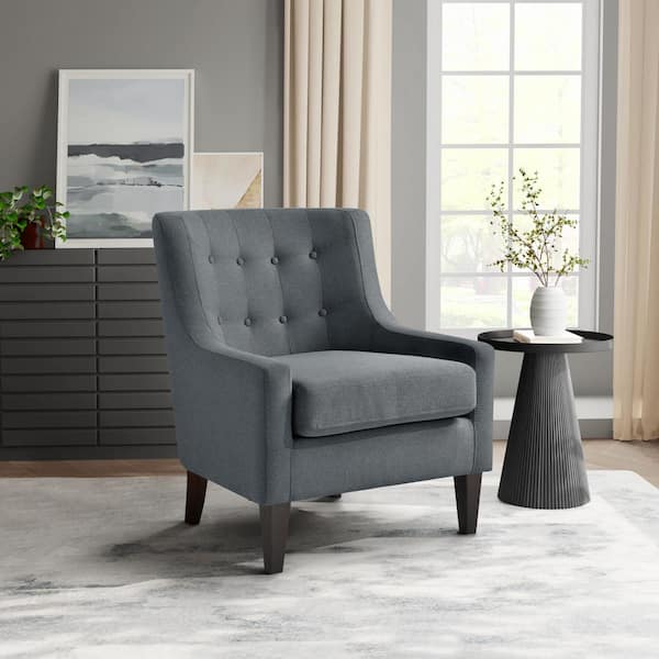 Lifestyle Solutions Henley Charcoal Polyester Arm Chair 171A012CHR The Home Depot