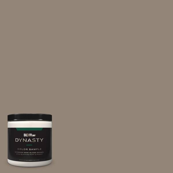 BEHR DYNASTY 8 oz. #N220-5 Ottertail One-Coat Hide Semi-Gloss Enamel Stain-Blocking Interior/Exterior Paint and Primer Sample