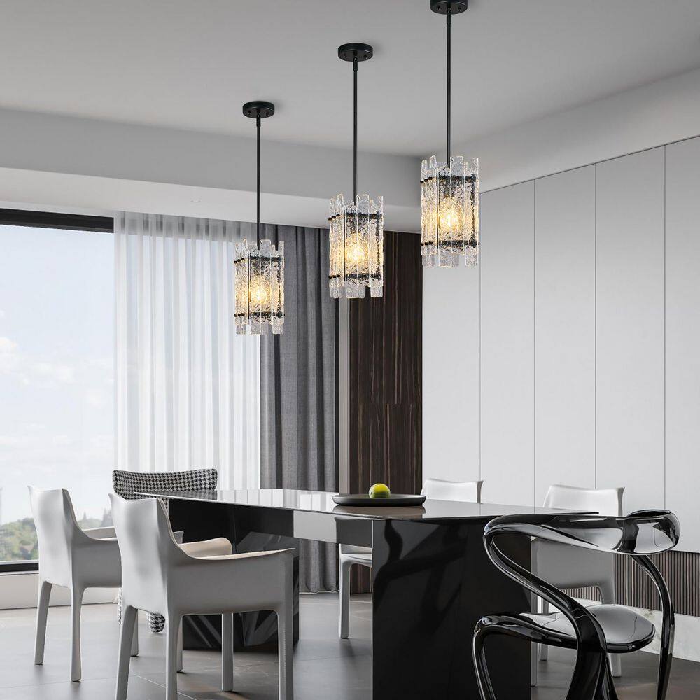 Home Lighting 1-Light Black Modern Crystal Pendant Lighting Glass Chandeliers for Bedroom JP-086-1F price history on PriceWatchPro