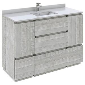Formosa 47 in. W x 20 in. D x 34.1 in. H Modern Bath Vanity Cabinet Only without Top in Sage Gray