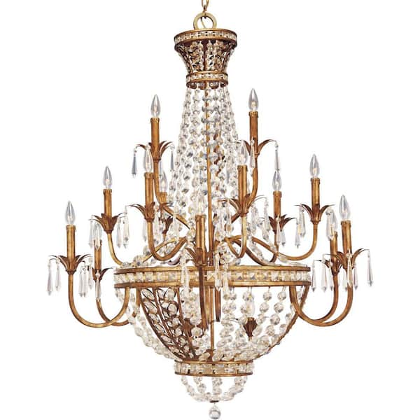 Progress Lighting Palais Collection 18-Light Imperial Gold Chandelier