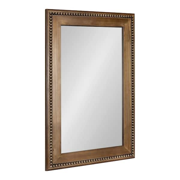 Kate and Laurel Strahm 36.00 in. H x 24.00 in. W Rectangle Wood Framed Rustic Brown Mirror