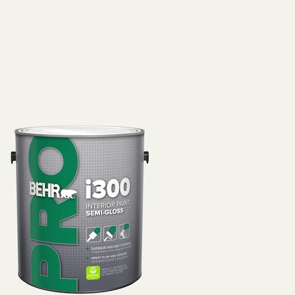 BEHR PRO 1 Gal. #HDC-MD-08 Whisper White Semi-Gloss Interior Paint