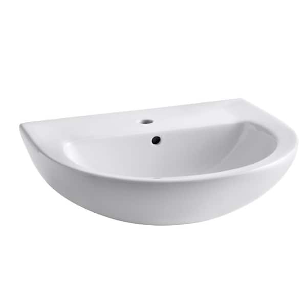 American Standard Evolution 24 in. Pedestal Sink Basin in White