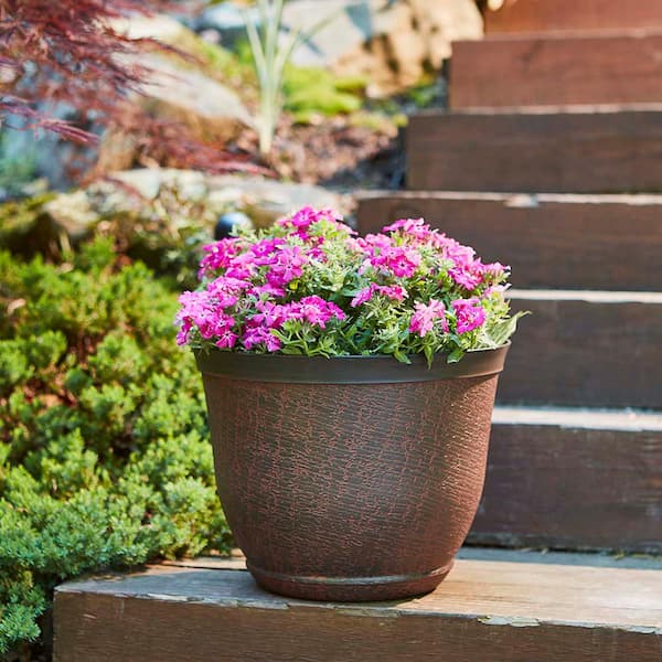 Trendspot 12.5-in W x 10-in H Terra Cotta Clay Outdoor Planter in the Pots  & Planters department at