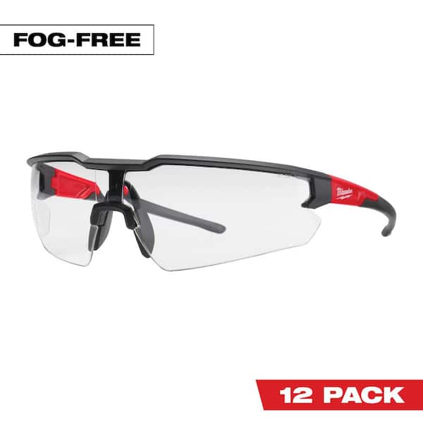 Milwaukee Safety Glasses with Clear Fog-Free Lenses (12-Pack)
