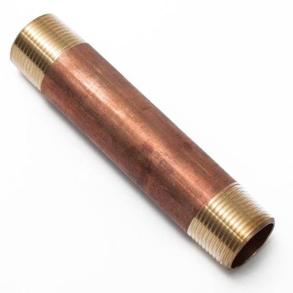 1 in. x 6 in. Brass MIP Nipple Fitting