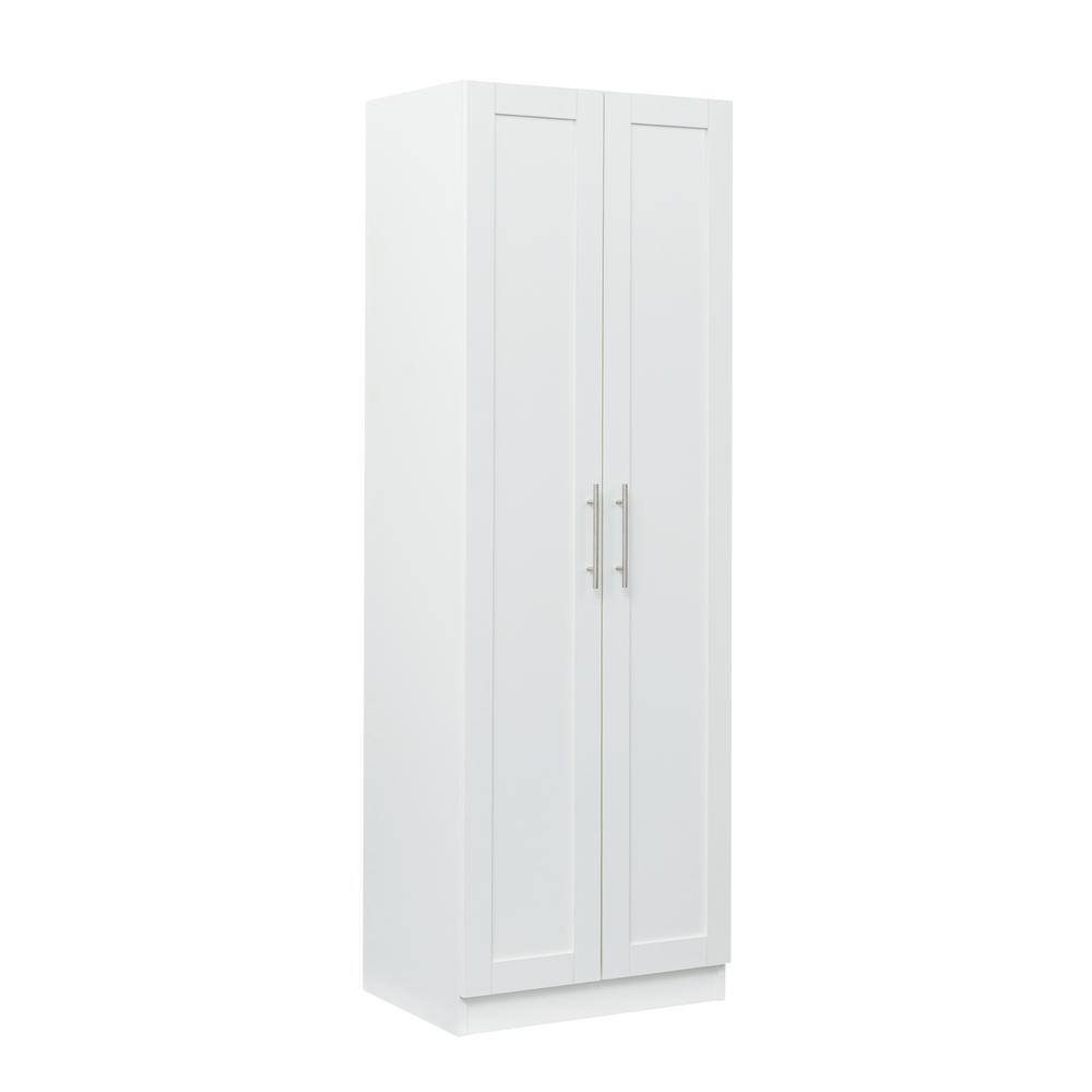 23.62 in. W x 16.93 in. D x 70.87 in. H White Linen Cabinet with 2-Doors an