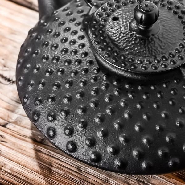 Black Diamond Cast Iron Tea Pot 4-Piece Set