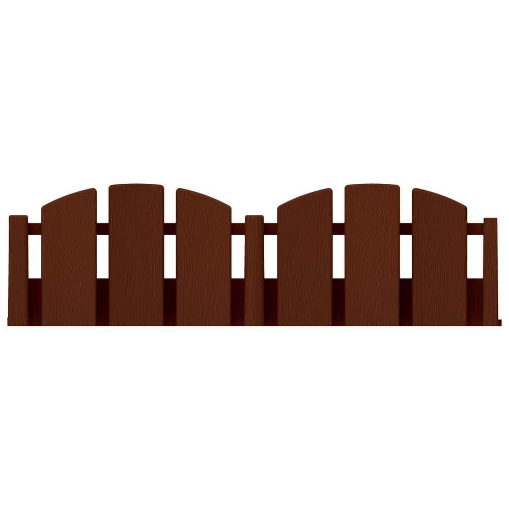 Brown Decorative Adirondack No-Dig Plastic Landscape Edging Kit, 60 ft