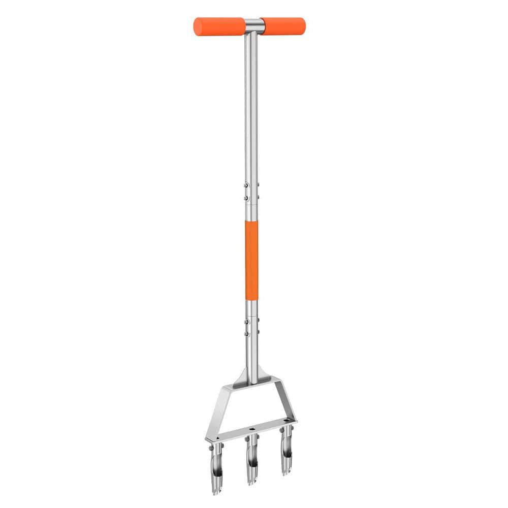 Metal Lawn Aerator Tool with 3 Hollow Tines Manual Core Aeration Tool for Healthier Grass and Soil Care Orange price history on PriceWatchPro