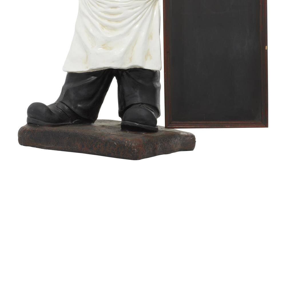 Classic Chef Figurine with Chalkboard in Multi Colors
