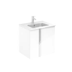 Onix 24 in. W x 18 in. D Bath Vanity with Doors in White with Ceramic Vanity Top in White