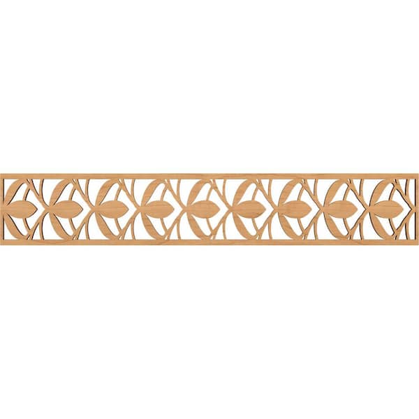Ekena Millwork Salem Fretwork 0.375 in. D x 46.625 in. W x 8 in. L Maple Wood Panel Moulding