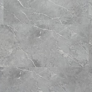 Duren 28mil Marbello Gray 18 in. x 36 in. Glue Down Luxury Vinyl Tile Flooring (36 sq. ft.)