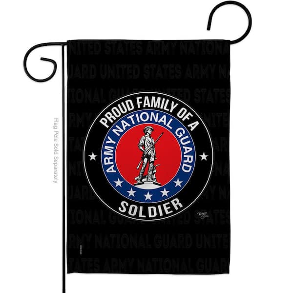 Breeze Decor 13 in. x 18.5 in. Army Proud Family Soldier National Guard ...