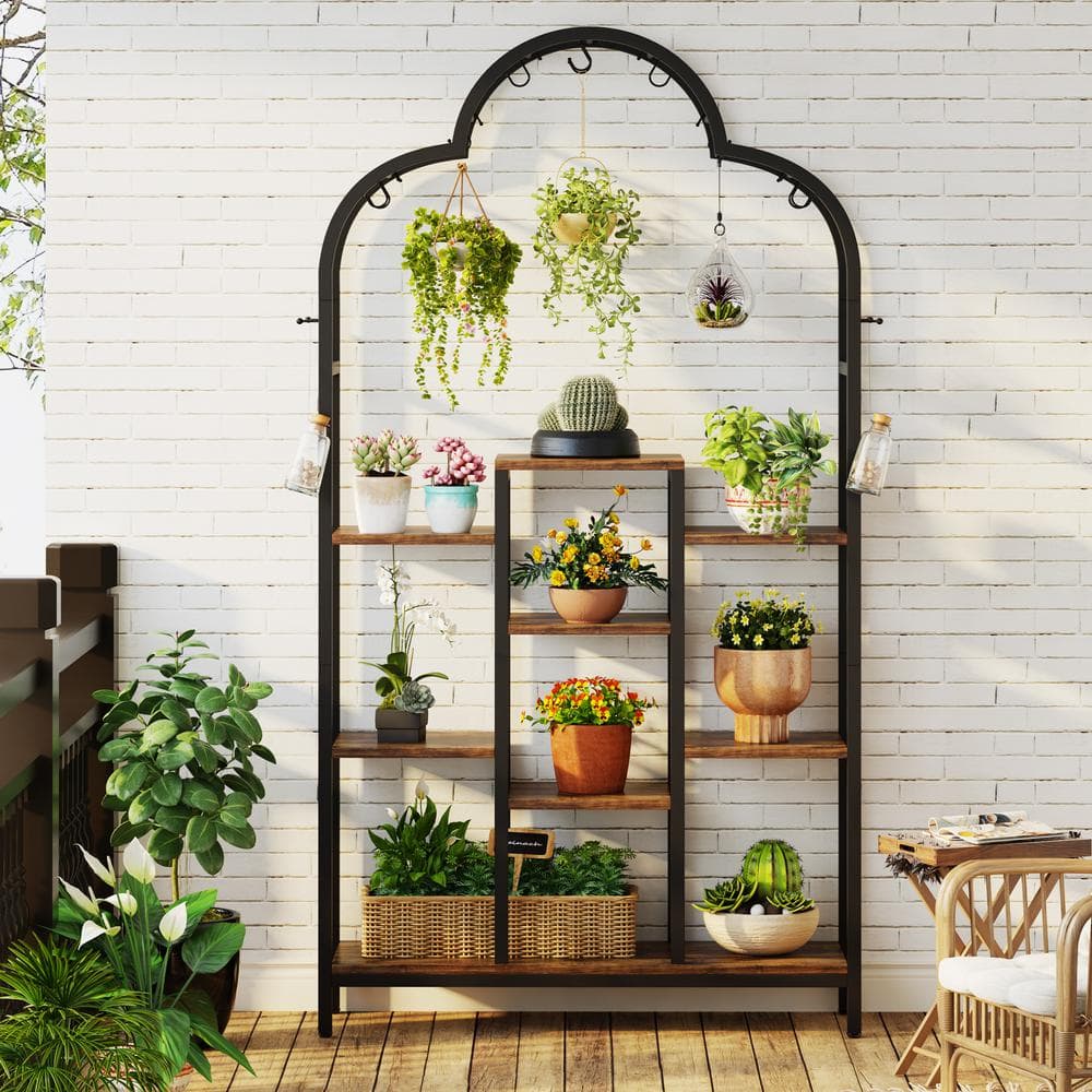 100% Bamboo High-Grade Plant Shelf Multi - Functional authentic 9-Layer Shelf Flower Pot S