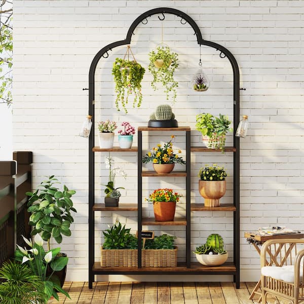 Wood Plant Stand Indoor & outdoor - 6 Tiers 11 Potted Plant hotsell Stand Shelves, Multiple Tiered Plant Shelf Organizer Holder