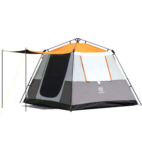 Afoxsos 4-Person/6-Person Outdoor Orange Waterproof Tent Easy