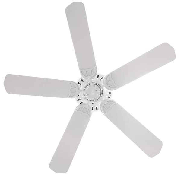 Hunter Bridgeport 52 in. Indoor/Outdoor White Damp Rated Ceiling Fan Bundled with Handheld Remote Control