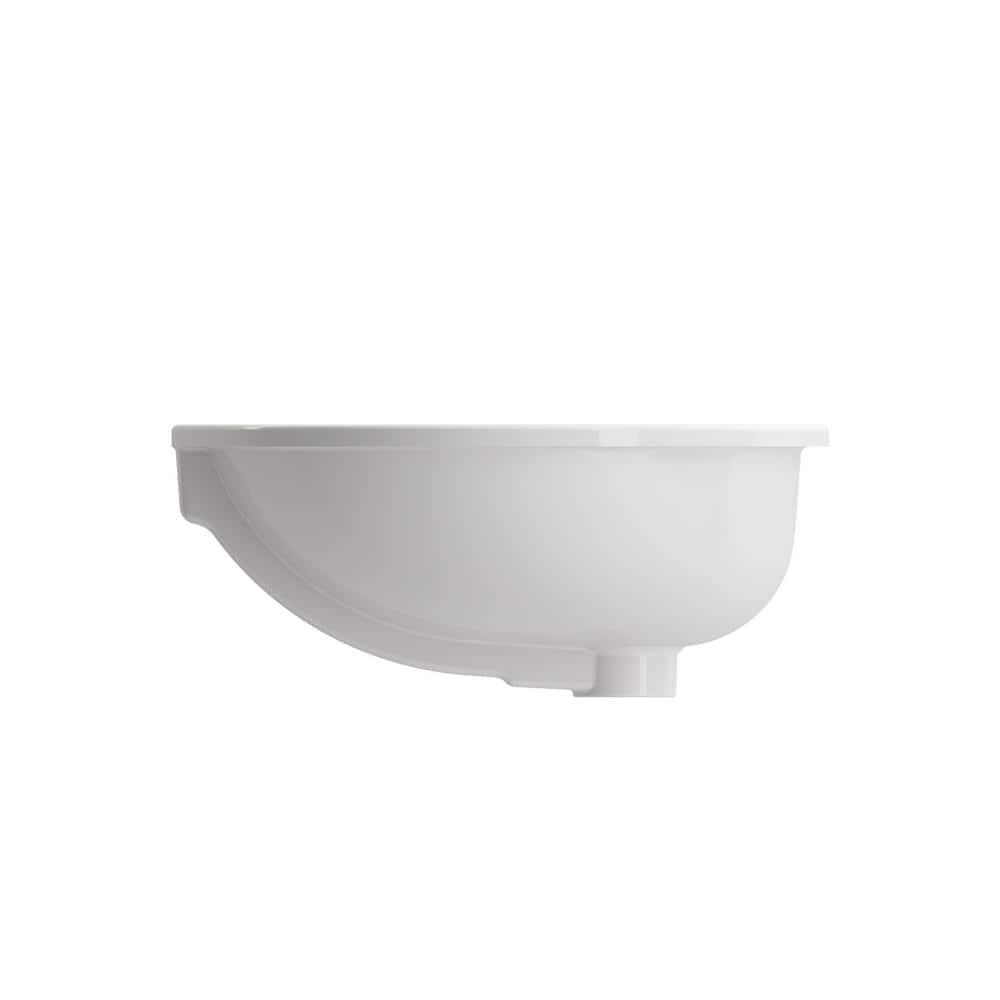 Parma 22" White Ceramic Undermount Oval Bathroom Sink