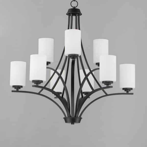 Maxim Lighting Deven 9-Light Black Chandelier