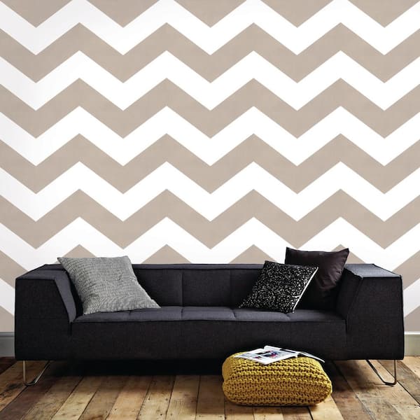 Symmetry Chef Taupe Removable Wallpaper