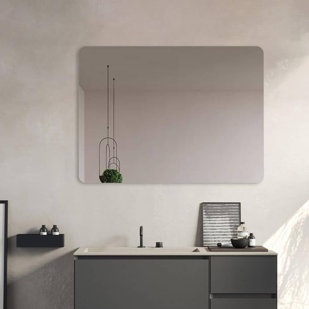 Barnard 19" x 27" Frameless Rectangular Bathroom Vanity Mirror