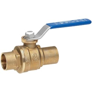 3/4 in. SWT x 3/4 in. SWT Full Port Lead Free Brass Ball Valve (15-Pack)