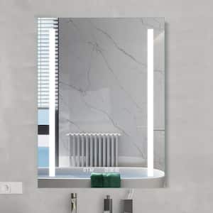 24 in. W x 32 in. H Frameless Rectangular Anti-Fog LED Light Wall Bathroom Vanity Mirror