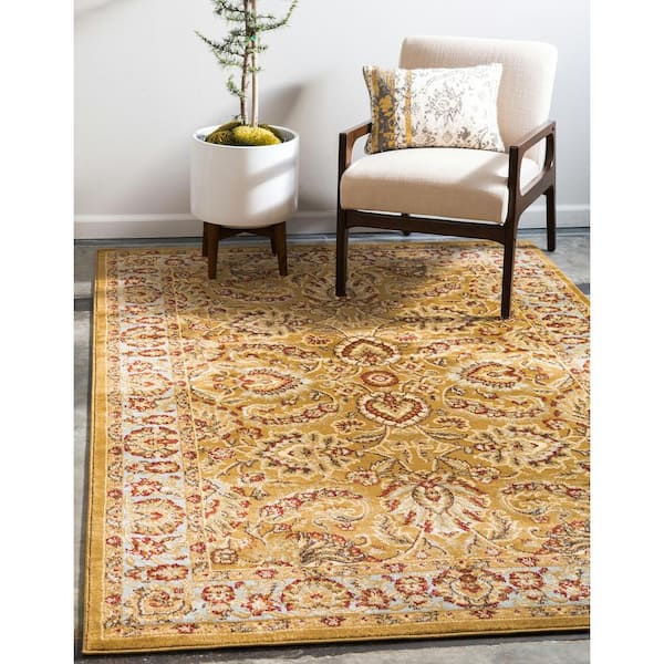Voyage Asheville Dark Yellow 3' 3 x 5' 3 Area Rug