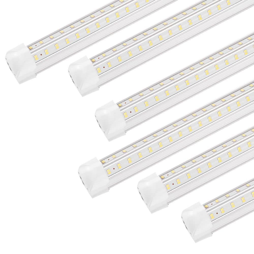 6-Pack 4 ft. 50-Watt White V-Shape LED Shop Lights, 7000 Lumens 6500K Daylight, Plug-in Integrated T8 Fixtures price history on PriceWatchPro