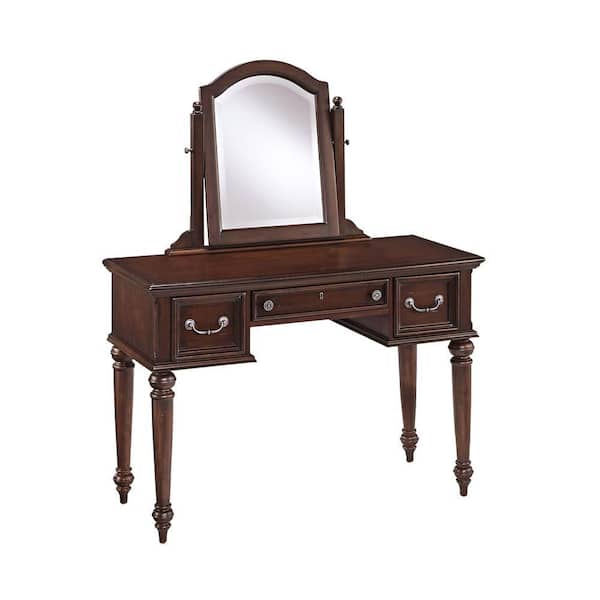HOMESTYLES Colonial Classic 46.25 in. Vanity with Mirror in Cherry
