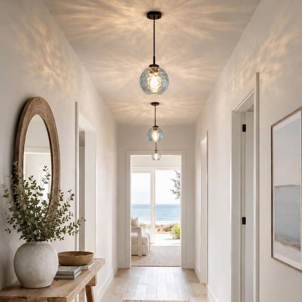 Merbotin RayHome 1-Light Modern Coastal Blue Adjustable Pendant