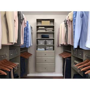 12 in. H x 24 in. W Gray Wood Drawer